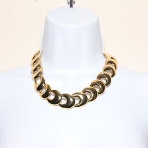 Vintage Crown Trifari Goldtone Chunky Statement Necklace